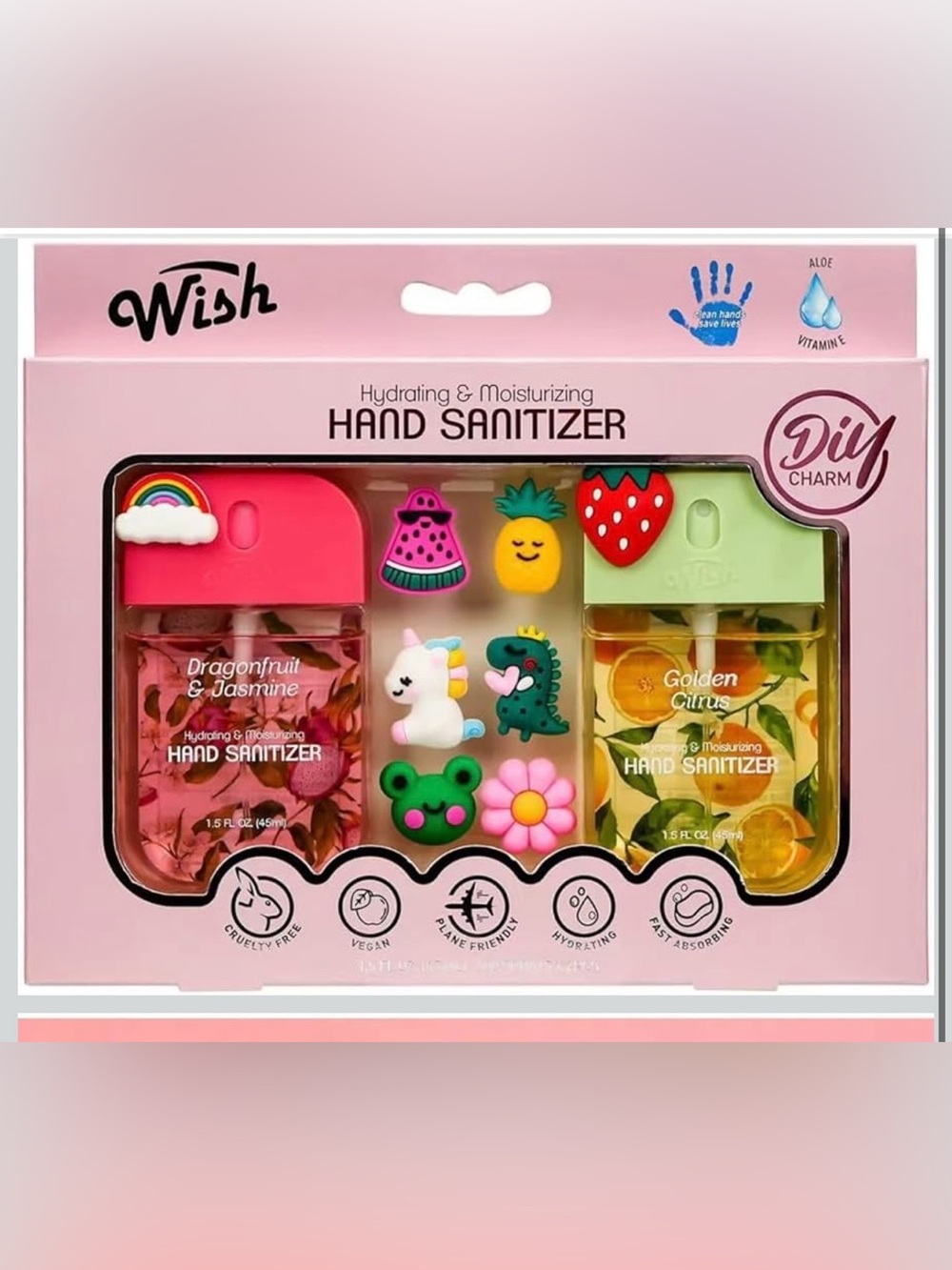 Wish Hydrating Hand Sanitizer Duo - Pink & Light Green